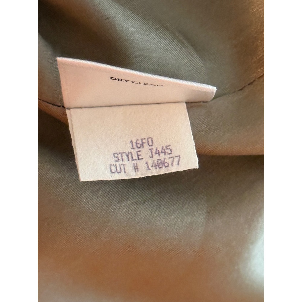 Eileen Fisher Gold Metallic Linen Silk Lined Open Blazer Jacket J445 Size Large - Picture 5 of 5